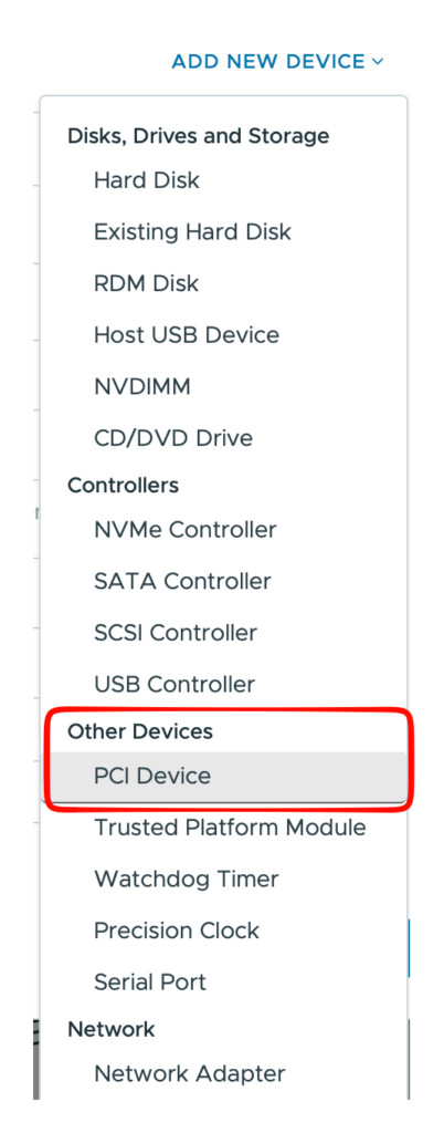 Add PCI Device